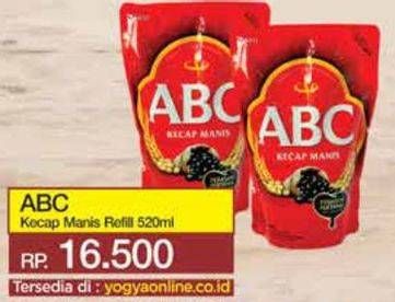 Promo Harga ABC Kecap Manis 520 ml - Yogya