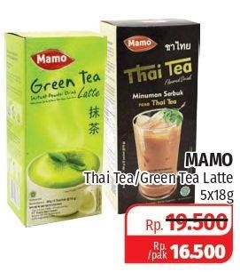 Promo Harga MAMIO Green Tea Latte Thai Tea, Green Tea Latte per 5 pcs 18 gr - Lotte Grosir