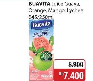 Promo Harga Buavita Fresh Juice Guava, Orange, Mango, Lychee 250 ml - Alfamidi