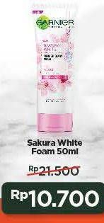 Promo Harga GARNIER Sakura White Foam 50 ml - Alfamart