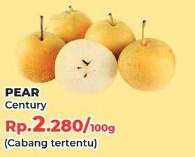 Promo Harga Pear Century per 100 gr - Yogya