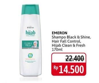 Promo Harga EMERON Shampo Black & Shine, Hair Fall Control, Hijab Clean & Fresh 170ml  - Alfamidi