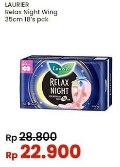 Promo Harga Laurier Relax Night 35cm 18 pcs - Indomaret