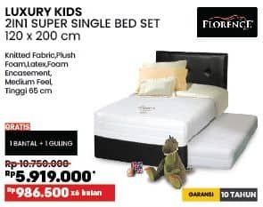 Promo Harga Florence Luxury Kids Super Single Bed Set 120x200cm  - COURTS