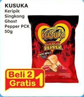 Promo Harga Kusuka Keripik Singkong Ghost Pepper 50 gr - Indomaret