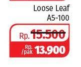 Promo Harga KENKO Loose Leaf A5 100 pcs - Lotte Grosir