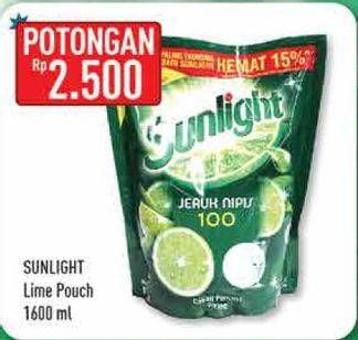 Promo Harga SUNLIGHT Pencuci Piring Jeruk Nipis 100 1600 ml - Hypermart