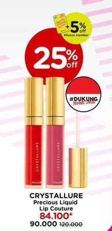 Promo Harga Wardah Crystallure Precious Liquid Lip Couture 6 gr - Watsons