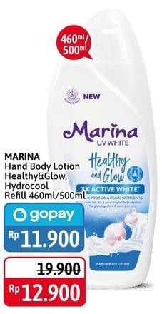 Promo Harga MARINA Hand Body Lotion UV White Healthy Glow, UV White Hydro Cool 460 ml - Alfamidi