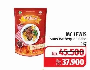 Promo Harga MC LEWIS Saus Barbeque Hot Spicy 1 kg - Lotte Grosir