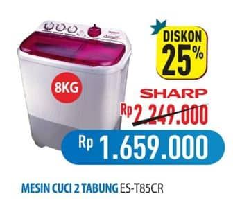 Promo Harga Sharp ES-T85CR | Washing Machine  - Hypermart