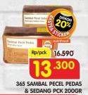 Promo Harga 365 Sambal Pecel Pedas, Sedang 200 gr - Superindo