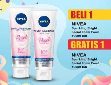 Promo Harga NIVEA Facial Foam Sparkling Bright 100 ml - Indomaret