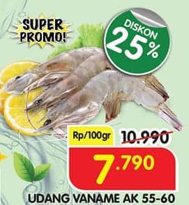 Promo Harga Udang Vanamae AK55-60 100 gr - Superindo