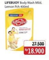 Promo Harga Lifebuoy Body Wash Mild Care, Lemon Fresh 400 ml - Alfamidi