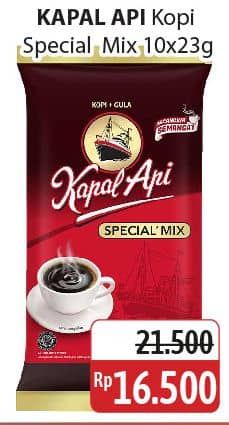 Promo Harga Kapal Api Kopi Bubuk Special Mix per 10 sachet 23 gr - Alfamidi