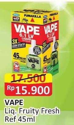 Promo Harga FUMAKILLA VAPE Elektric Liquid Reffil Fruity Fresh 45 ml - Alfamart