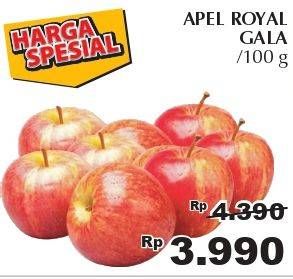 Promo Harga Apel Royal Gala per 100 gr - Giant