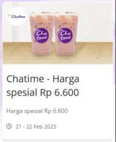 Promo Harga Chatime Minuman  - Chatime