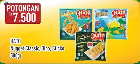 Promo Harga HATO Nugget Classic, Dino, Sticko 500 gr - Hypermart