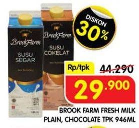 Promo Harga Brookfarm Fresh Milk Chocolate, Plain 946 ml - Superindo