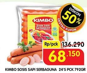 Promo Harga Kimbo Sosis Sapi Serbaguna 24 pcs - Superindo