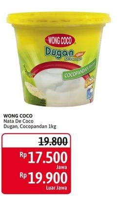 Promo Harga WONG COCO Nata De Coco Dugan, Cocopandan 1kg  - Alfamidi