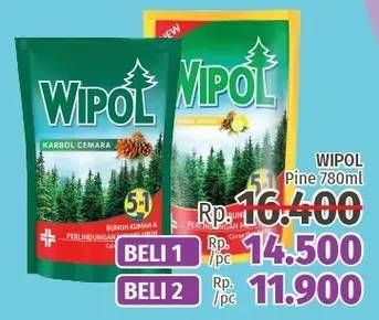 Promo Harga WIPOL Karbol Wangi Pine 780 ml - LotteMart