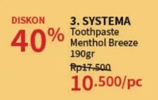 Promo Harga Systema Toothpaste Menthol Breeze 190 gr - Guardian