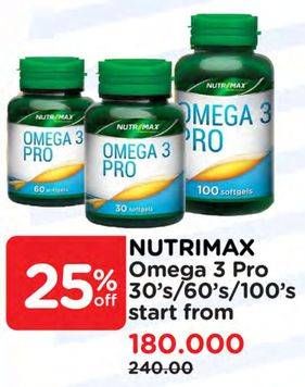Promo Harga Nutrimax Omega 3 30 pcs - Watsons