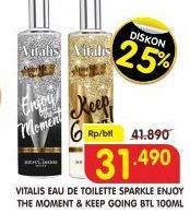 Promo Harga Vitalis Eau De Toilette Sparkle Enjoy The Moment, Keep Going 100 ml - Superindo