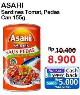Promo Harga Asahi Sardines Saus Tomat, Saus Pedas 155 gr - Alfamart
