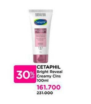 Promo Harga Cetaphil Bright Healthy Radiance Creamy Cleanser 100 gr - Watsons