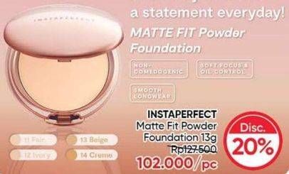 Promo Harga Wardah Instaperfect Matte Fit Powder Foundation 11 Fair Refill, 12 Ivory Refill, 13 Beige Refill, 14 Creme Refill 13 gr - Guardian