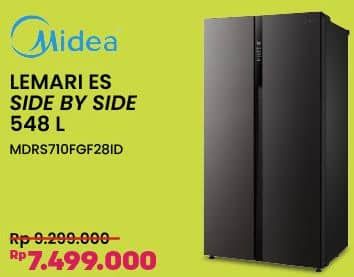 Promo Harga Midea MDRS710FGF28ID Kulkas Side By Side  - COURTS