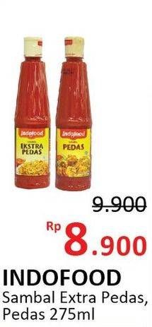 Promo Harga INDOFOOD Sambal Ekstra Pedas, Pedas 275 ml - Alfamidi