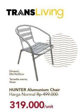 Promo Harga HUNTER Alumunium Chair  - Carrefour