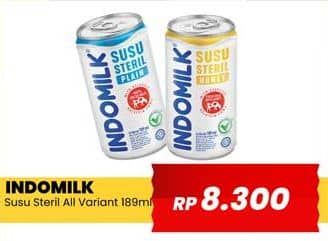 Promo Harga Indomilk Susu Steril All Variants 189 ml - Yogya