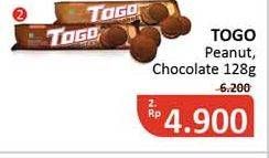 Promo Harga SERENA TOGO Biskuit Cokelat Peanut, Chocolate 128 gr - Alfamidi