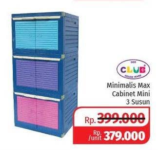 Promo Harga CLUB Minimalis Max Cabinet Mini Susun 3  - Lotte Grosir
