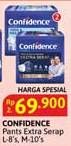 Promo Harga Confidence Adult Pants Slim & Fit Extra Absorb L8, M10 8 pcs - Alfamidi