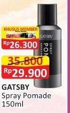 Promo Harga Gatsby Stylig Pomade Spray Pomade Quick & Grease 150 ml - Alfamart