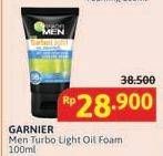 Promo Harga Garnier Men Turbo Light Oil Control Facial Foam 100 ml - Alfamidi