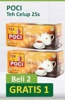 Promo Harga Cap Poci Teh Celup Asli per 25 pcs 2 gr - Alfamart