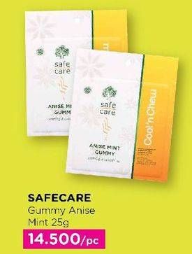 Promo Harga Safe Care Anise Mint Gummy 25 gr - Watsons