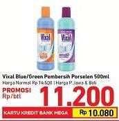 Promo Harga VIXAL Pembersih Porselen Blue, Green 500 ml - Carrefour
