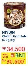 Promo Harga NISSIN Wafers Chocolate 570 gr - Indomaret