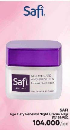 Promo Harga SAFI Age Defy Cream Renewal Night Cream 40 gr - Guardian