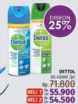 Promo Harga DETTOL Disinfectant Spray 450 ml - LotteMart