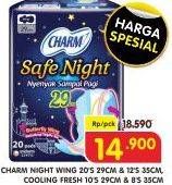 Promo Harga CHARM Safe Night/Cooling Fresh  - Superindo